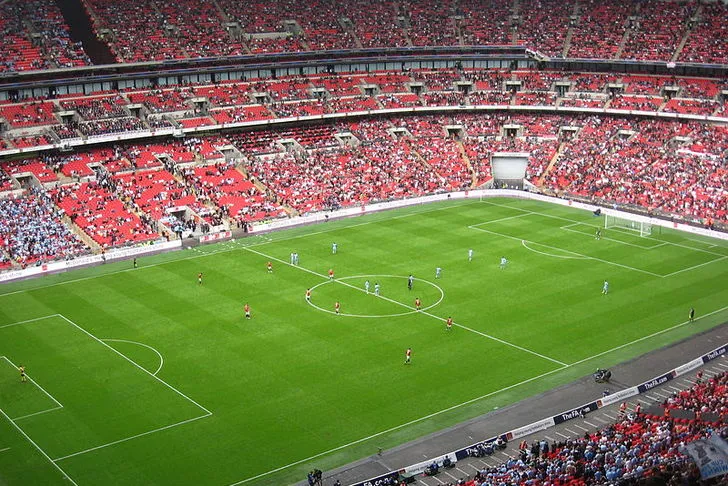 Góc nhìn từ khán đài cao nhất tại sân vận động Wembley