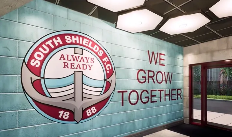 Lối vào chính của South Shields FC tại Mariners Park