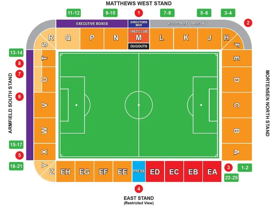 Sơ đồ chỗ ngồi sân Bloomfield Road