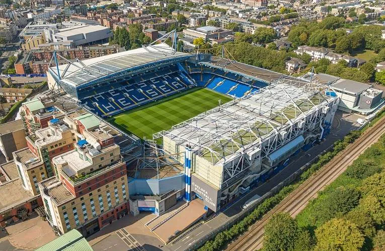 Stamford Bridge nhìn từ trên không, khung cảnh hoành tráng của sân nhà Chelsea